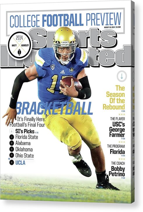 Magazine Cover Acrylic Print featuring the photograph Bracketball 2014 College Football Preview Issue Sports Illustrated Cover by Sports Illustrated