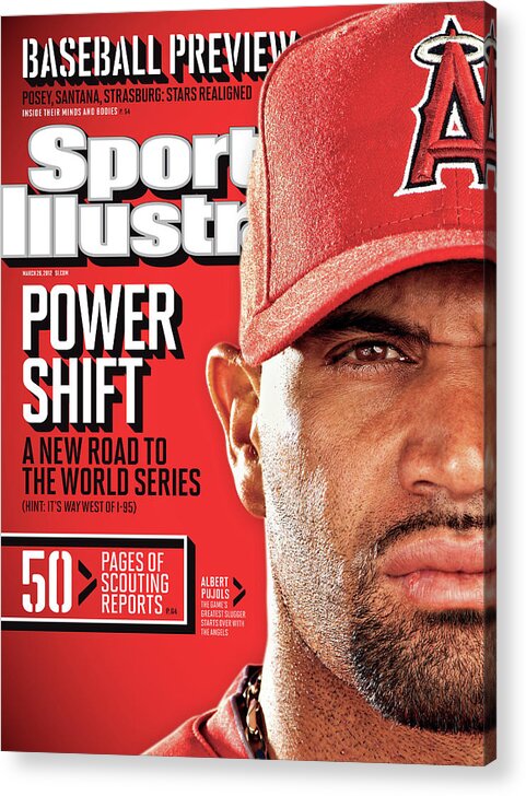 Magazine Cover Acrylic Print featuring the photograph Los Angeles Angels Of Anaheim Albert Pujols, 2012 Mlb Sports Illustrated Cover by Sports Illustrated