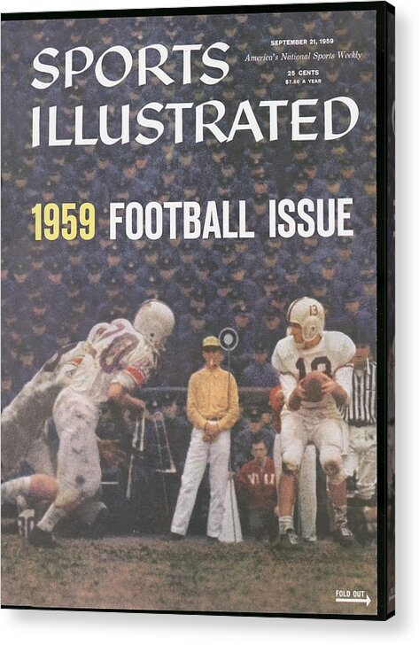 1950-1959 Acrylic Print featuring the photograph Virginia Tech Qb Billy Cranwell Sports Illustrated Cover by Sports Illustrated