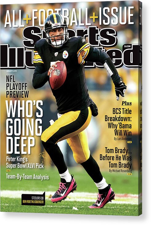 Magazine Cover Acrylic Print featuring the photograph Whos Going Deep 2012 Nfl Playoff Preview Issue Sports Illustrated Cover by Sports Illustrated