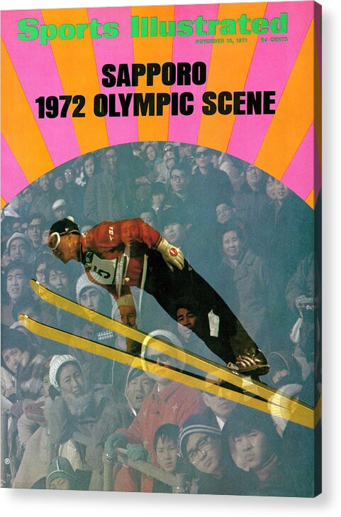 The Olympic Games Acrylic Print featuring the photograph 1972 Sapporo Olympic Games Preview Issue Sports Illustrated Cover by Sports Illustrated
