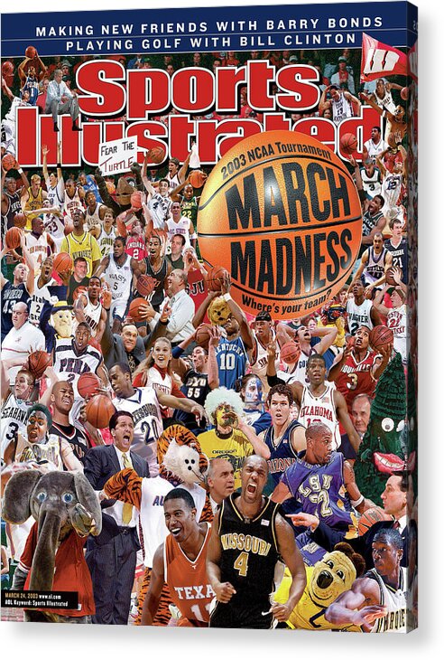 Magazine Cover Acrylic Print featuring the photograph 2003 March Madness College Basketball Preview Sports Illustrated Cover by Sports Illustrated