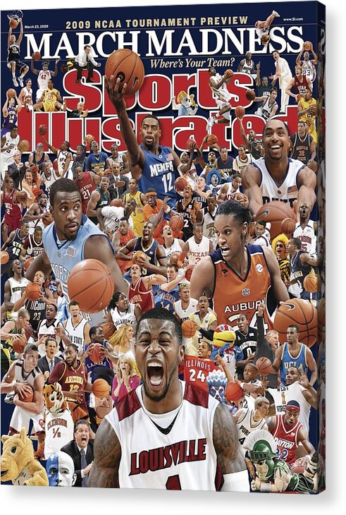 Sports Illustrated Acrylic Print featuring the photograph 2009 March Madness College Basketball Preview Sports Illustrated Cover by Sports Illustrated