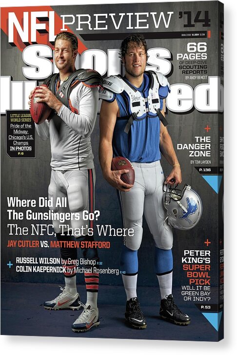 Magazine Cover Acrylic Print featuring the photograph Nfc Gunslingers 2014 Nfl Football Preview Issue Sports Illustrated Cover #3 by Sports Illustrated