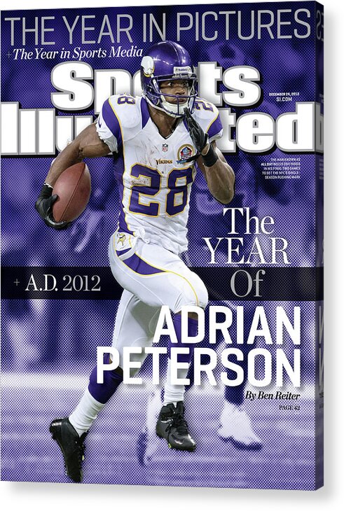 Magazine Cover Acrylic Print featuring the photograph A.d. 2012 The Year Of Adrian Peterson Sports Illustrated Cover by Sports Illustrated