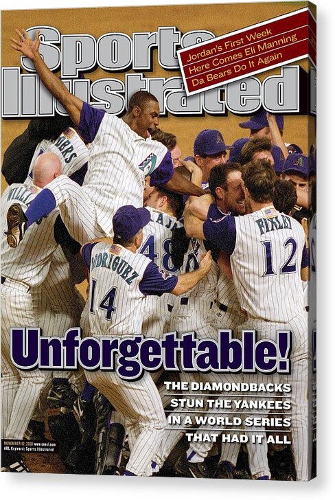 Magazine Cover Acrylic Print featuring the photograph Arizona Diamondbacks, 2001 World Series Sports Illustrated Cover by Sports Illustrated
