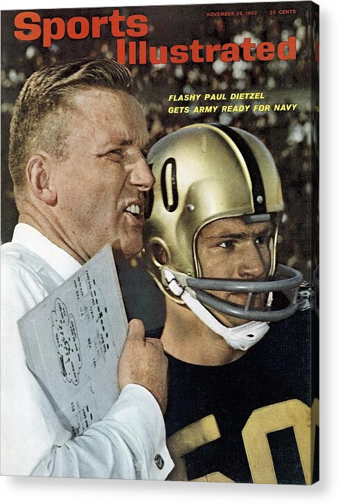 Magazine Cover Acrylic Print featuring the photograph Army Coach Paul Dietzel Sports Illustrated Cover by Sports Illustrated