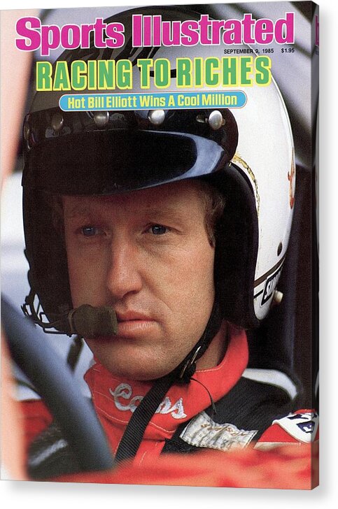 1980-1989 Acrylic Print featuring the photograph Bill Elliott, 1985 Miller 400 Sports Illustrated Cover by Sports Illustrated