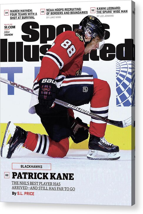 Magazine Cover Acrylic Print featuring the photograph Blackhawks Patrick Kane The Nehls Best Player Has Arrived - Sports Illustrated Cover by Sports Illustrated
