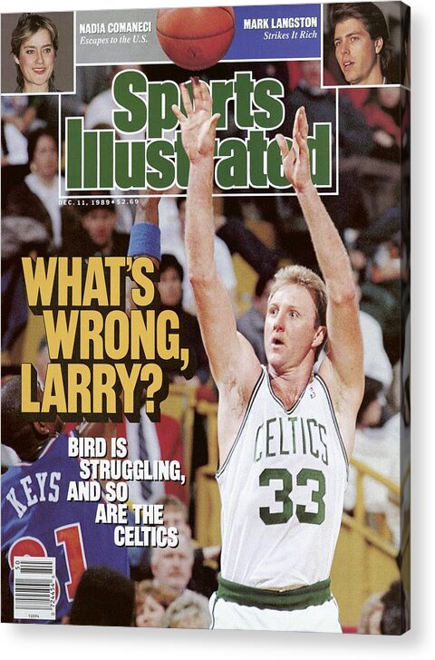 1980-1989 Acrylic Print featuring the photograph Boston Celtics Larry Bird... Sports Illustrated Cover by Sports Illustrated