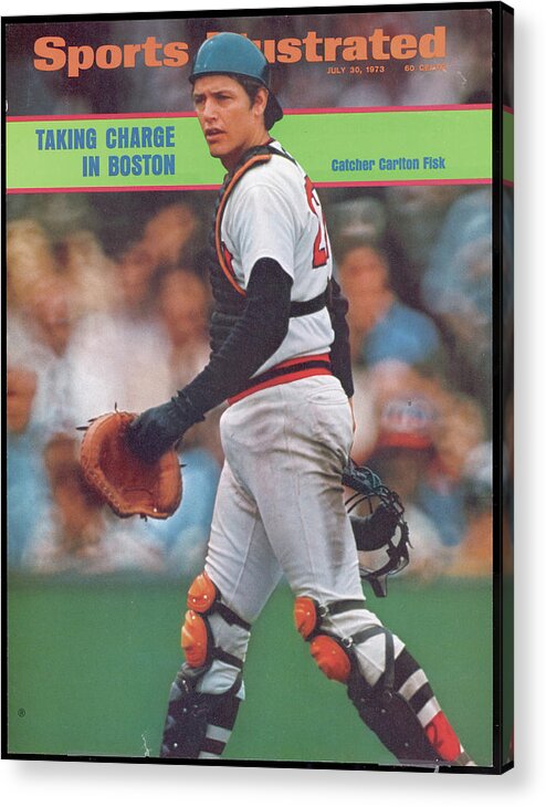 Magazine Cover Acrylic Print featuring the photograph Boston Red Sox Carlton Fisk... Sports Illustrated Cover by Sports Illustrated
