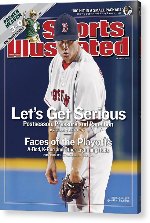 American League Baseball Acrylic Print featuring the photograph Boston Red Sox Jonathan Papelbon... Sports Illustrated Cover by Sports Illustrated