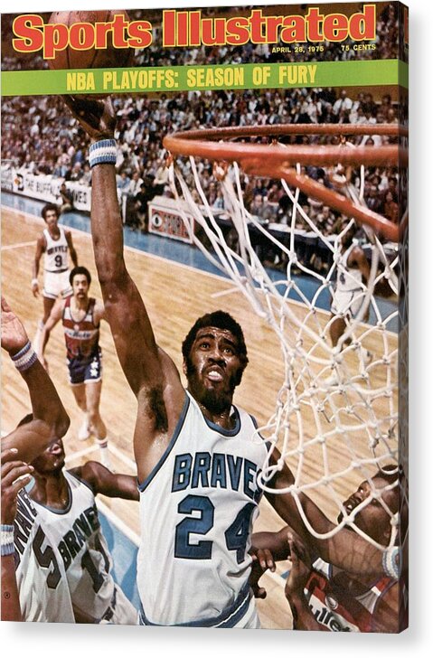 Playoffs Acrylic Print featuring the photograph Buffalo Braves Garfield Heard, 1975 Nba Eastern Conference Sports Illustrated Cover by Sports Illustrated