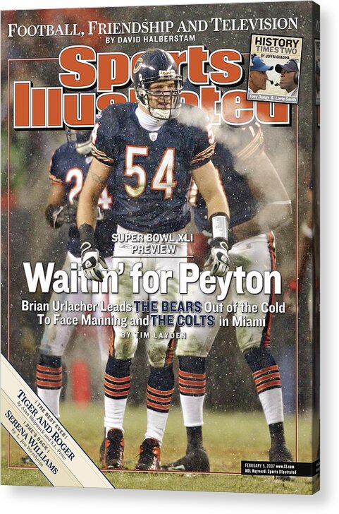 Brian Urlacher Acrylic Print featuring the photograph Chicago Bears Brian Urlacher, 2007 Nfc Championship Sports Illustrated Cover by Sports Illustrated