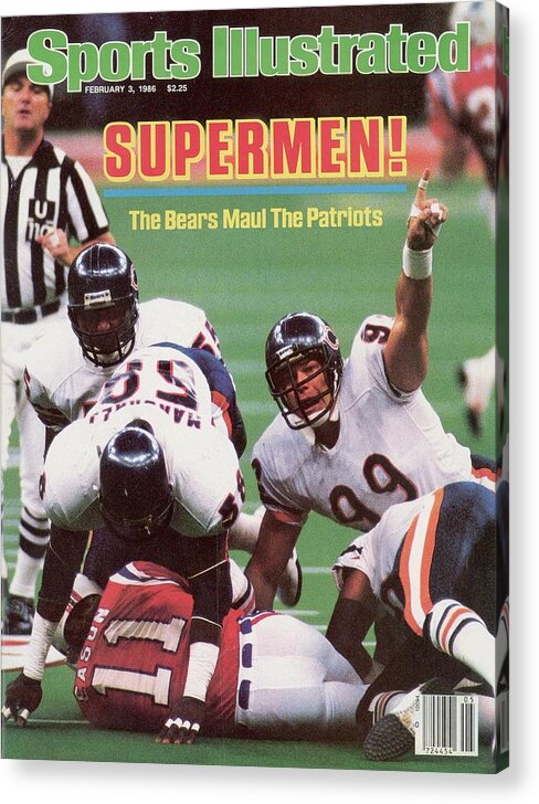 1980-1989 Acrylic Print featuring the photograph Chicago Bears Dan Hampton, Super Bowl Xx Sports Illustrated Cover by Sports Illustrated
