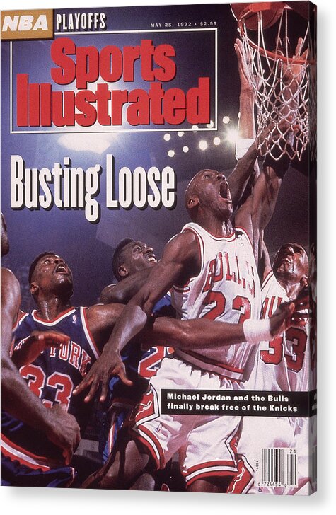Playoffs Acrylic Print featuring the photograph Chicago Bulls Michael Jordan, 1992 Nba Eastern Conference Sports Illustrated Cover by Sports Illustrated