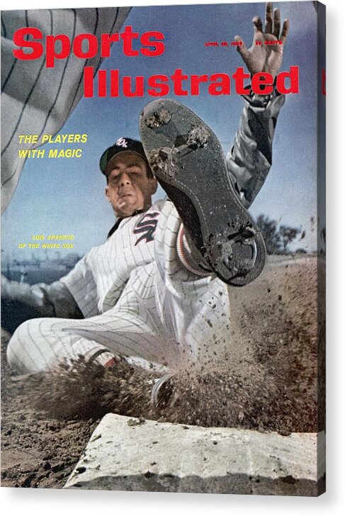 Magazine Cover Acrylic Print featuring the photograph Chicago White Sox Luis Aparicio Sports Illustrated Cover by Sports Illustrated