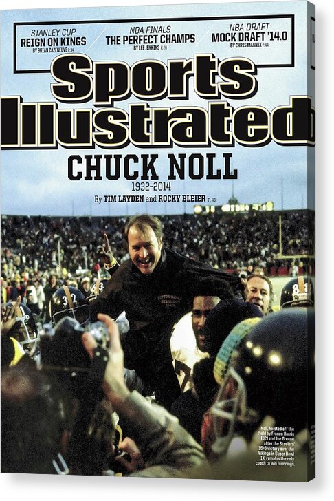 Magazine Cover Acrylic Print featuring the photograph Chuck Noll 1932 - 2014 Sports Illustrated Cover by Sports Illustrated