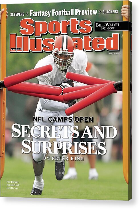 Magazine Cover Acrylic Print featuring the photograph Cleveland Browns Jamal Lewis... Sports Illustrated Cover by Sports Illustrated