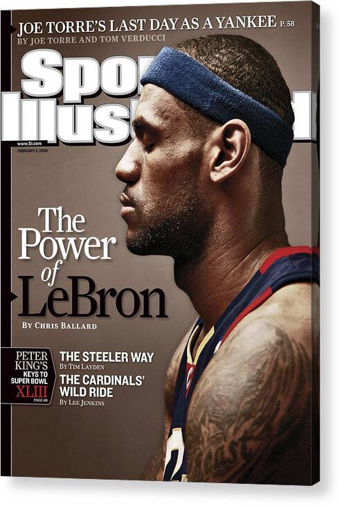 Nba Pro Basketball Acrylic Print featuring the photograph Cleveland Cavaliers LeBron James Sports Illustrated Cover by Sports Illustrated