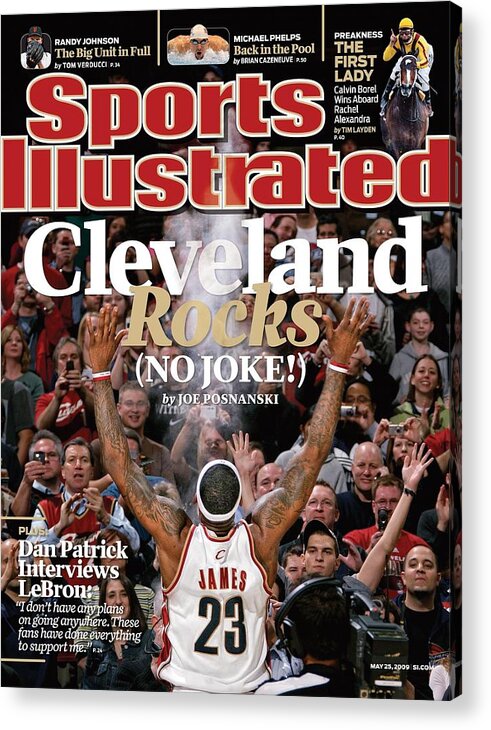 Magazine Cover Acrylic Print featuring the photograph Cleveland Cavaliers LeBron James... Sports Illustrated Cover by Sports Illustrated