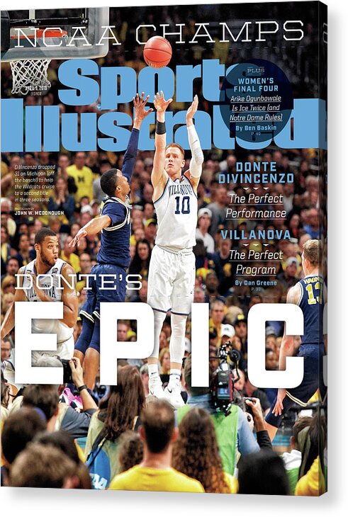 Magazine Cover Acrylic Print featuring the photograph Dantes Epic Donte Divincenzo, The Perfect Performance Sports Illustrated Cover by Sports Illustrated