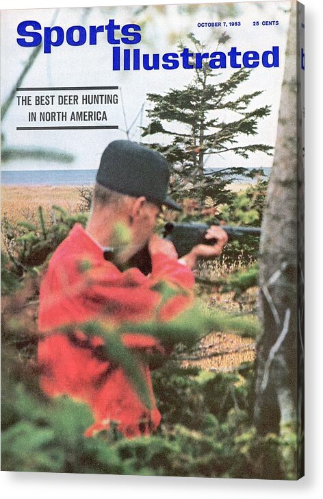 Magazine Cover Acrylic Print featuring the photograph Deer Hunting At Anticosti Island Sports Illustrated Cover by Sports Illustrated