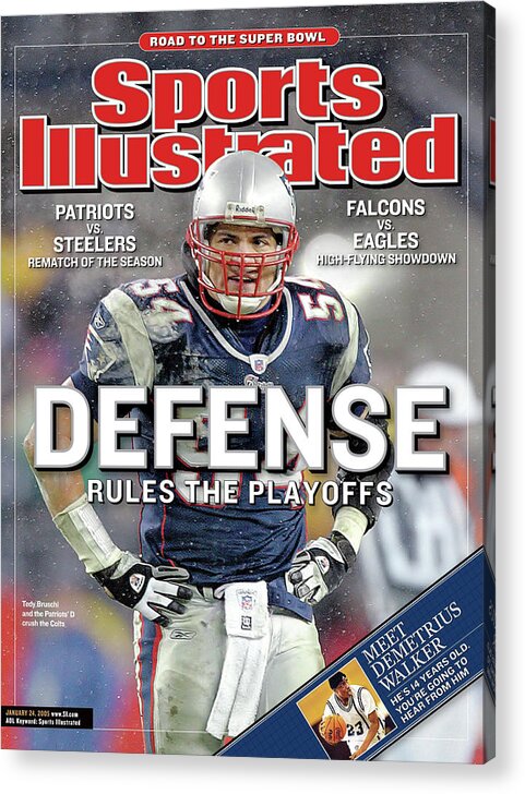 Magazine Cover Acrylic Print featuring the photograph Defense Rules The Playoffs Road To The Super Bowl Sports Illustrated Cover by Sports Illustrated