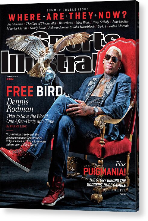 Magazine Cover Acrylic Print featuring the photograph Dennis Rodman, Where Are They Now Sports Illustrated Cover by Sports Illustrated