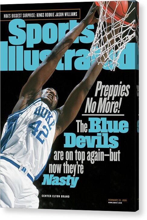 Sports Illustrated Acrylic Print featuring the photograph Duke University Elton Brand, 1999 Jimmy V Classic Sports Illustrated Cover by Sports Illustrated