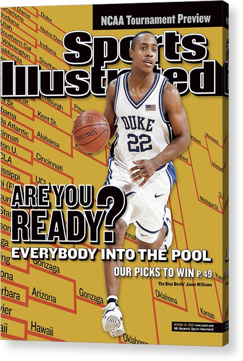 Atlantic Coast Conference Acrylic Print featuring the photograph Duke University Jason Williams, 2002 Ncaa Tournament Sports Illustrated Cover by Sports Illustrated