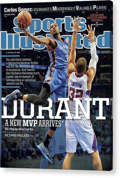 Magazine Cover Acrylic Print featuring the photograph Durant A New Mvp Arrives Sports Illustrated Cover by Sports Illustrated