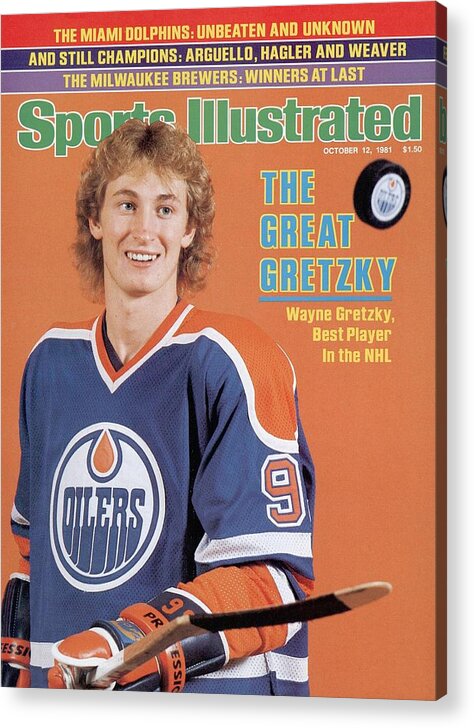 Magazine Cover Acrylic Print featuring the photograph Edmonton Oilers Wayne Gretzky Sports Illustrated Cover by Sports Illustrated