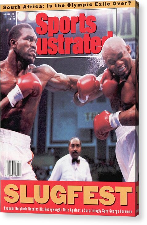 Heavyweight Acrylic Print featuring the photograph Evander Holyfield, 1991 Wbcwbaibf Heavyweight Title Sports Illustrated Cover by Sports Illustrated