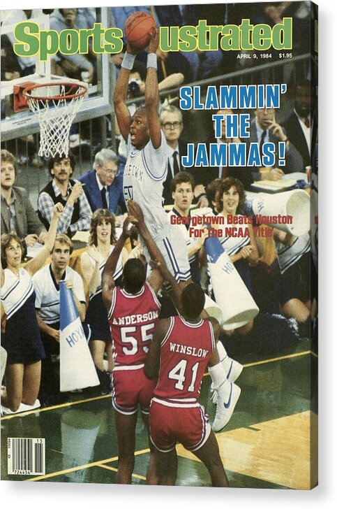 1980-1989 Acrylic Print featuring the photograph Georgetown University Michael Graham, 1984 Ncaa National Sports Illustrated Cover by Sports Illustrated