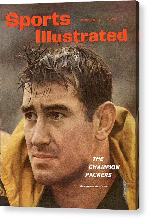 Magazine Cover Acrylic Print featuring the photograph Green Bay Packers Dan Currie Sports Illustrated Cover by Sports Illustrated