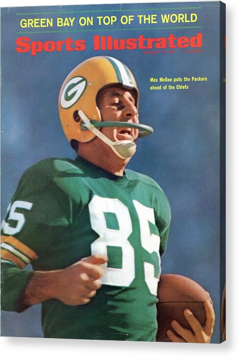 Sports Illustrated Acrylic Print featuring the photograph Green Bay Packers Max Mcgee, Super Bowl I Sports Illustrated Cover by Sports Illustrated