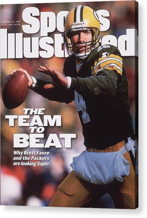 Brett Favre Acrylic Print featuring the photograph Green Bay Packers Qb Brett Favre... Sports Illustrated Cover by Sports Illustrated