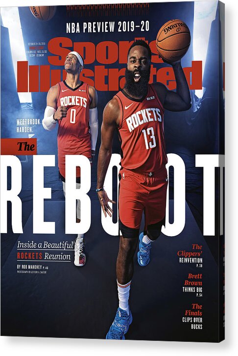 Magazine Cover Acrylic Print featuring the photograph Houston Rockets, 2019-20 Nba Basketball Preview Sports Illustrated Cover by Sports Illustrated