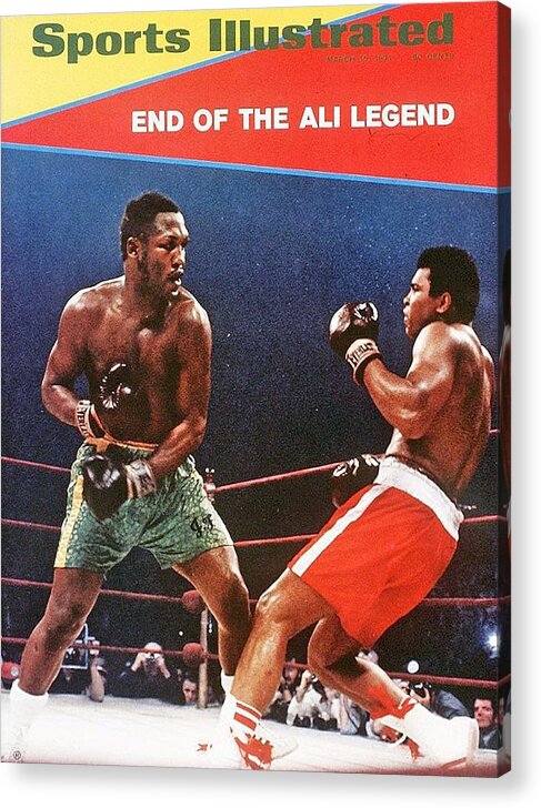 Joe Frazier Acrylic Print featuring the photograph Joe Frazier, 1971 Wbcwba Heavyweight Title Sports Illustrated Cover by Sports Illustrated
