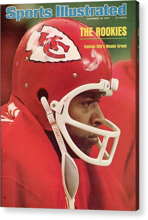 Magazine Cover Acrylic Print featuring the photograph Kansas City Chiefs Woody Green Sports Illustrated Cover by Sports Illustrated