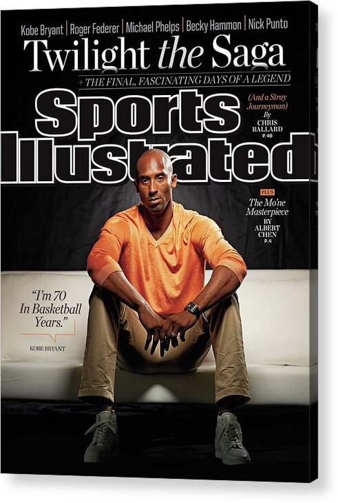 Magazine Cover Acrylic Print featuring the photograph Kobe Bryant Twilight The Saga, The Final Fascinating Days Sports Illustrated Cover by Sports Illustrated