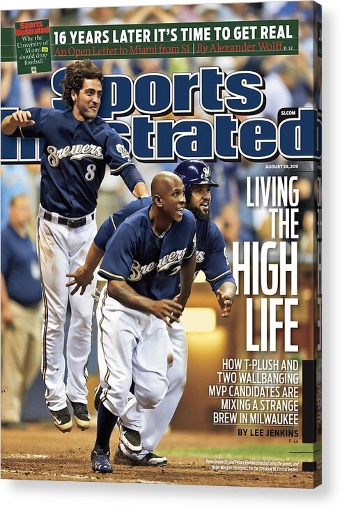 Magazine Cover Acrylic Print featuring the photograph Los Angeles Dodgers V Milwaukee Brewers Sports Illustrated Cover by Sports Illustrated