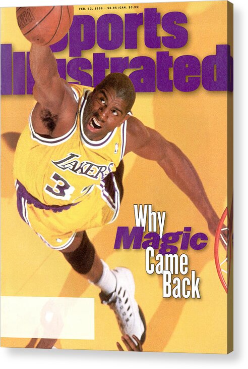 Chicago Bulls Acrylic Print featuring the photograph Los Angeles Lakers Magic Johnson Sports Illustrated Cover by Sports Illustrated