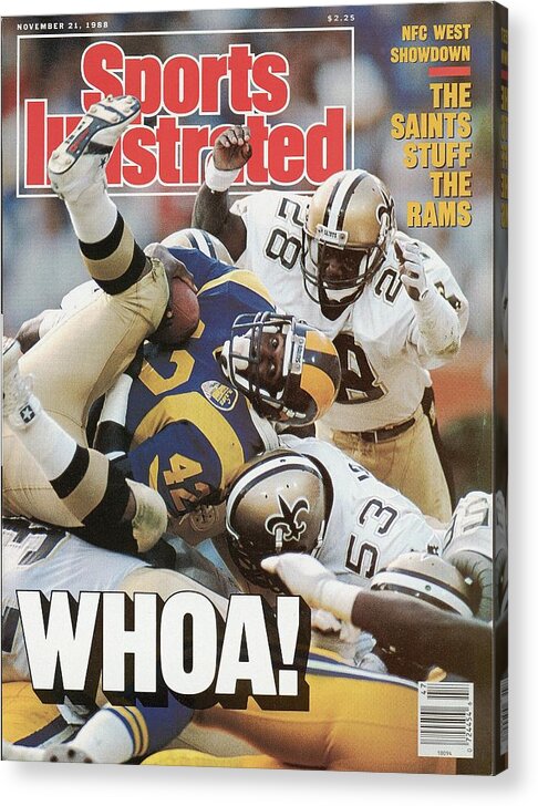 1980-1989 Acrylic Print featuring the photograph Los Angeles Rams D.j. Dozier... Sports Illustrated Cover by Sports Illustrated