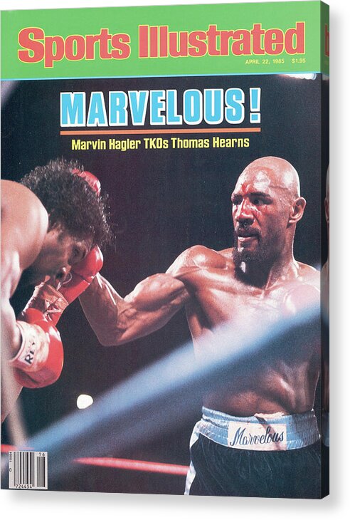 1980-1989 Acrylic Print featuring the photograph Marvelous Marvin Hagler, 1985 Wbc Wba Ibf Middleweight Title Sports Illustrated Cover by Sports Illustrated