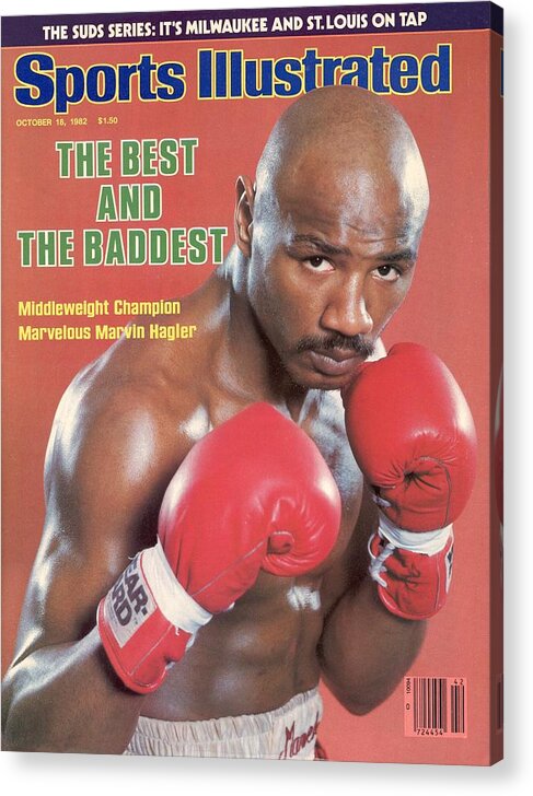 1980-1989 Acrylic Print featuring the photograph Marvelous Marvin Hagler, Middleweight Boxing Sports Illustrated Cover by Sports Illustrated