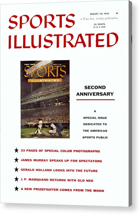 Magazine Cover Acrylic Print featuring the photograph Milwaukee Braves Eddie Mathews... Sports Illustrated Cover by Sports Illustrated