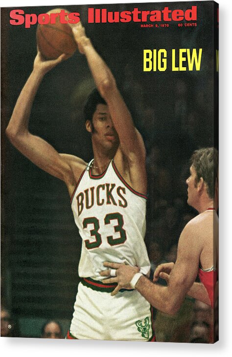 Nba Pro Basketball Acrylic Print featuring the photograph Milwaukee Bucks Lew Alcindor... Sports Illustrated Cover by Sports Illustrated