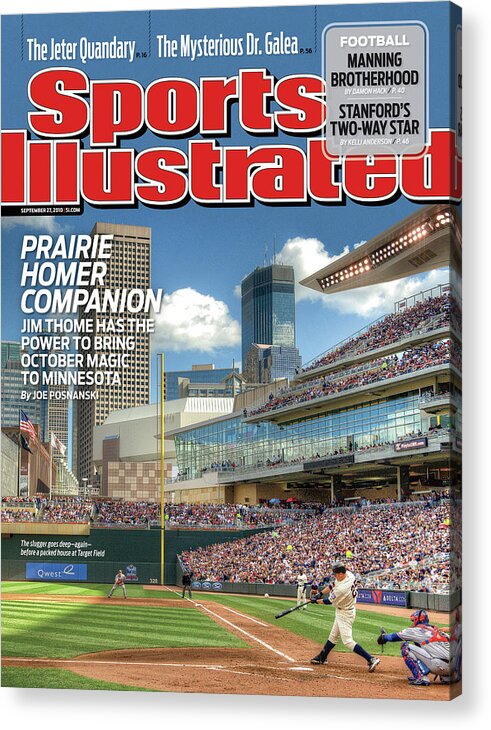 Magazine Cover Acrylic Print featuring the photograph Minnesota Twins Jim Thome... Sports Illustrated Cover by Sports Illustrated